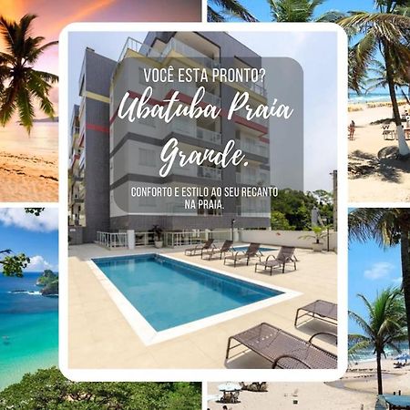 Apartamento Recanto Praia Grande - Mar, Ar, Churrasqueira, Piscina E Sauna Убатуба Екстериор снимка